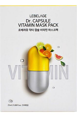KRISTALLER Lebelage Тканевая маска с витаминами / Dr. Capsule Vitamin Mask Pack, 25 мл #1110057