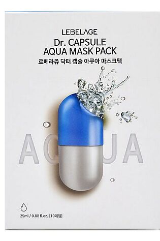 KRISTALLER Lebelage Тканевая маска с морской водой / Dr. Capsule Aqua Mask Pack, 25 мл #1110061