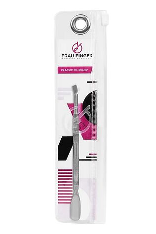 KRISTALLER Frau Finger Пушер для маникюра двусторонний / Classic FP-304DP, матовый, 12 см #1110145