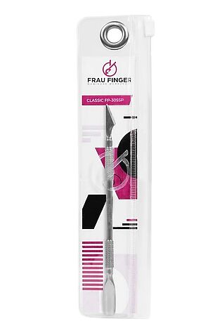 KRISTALLER Frau Finger Пушер для маникюра двусторонний / Classic FP-305SP, глянцевый, 12 см #1110149