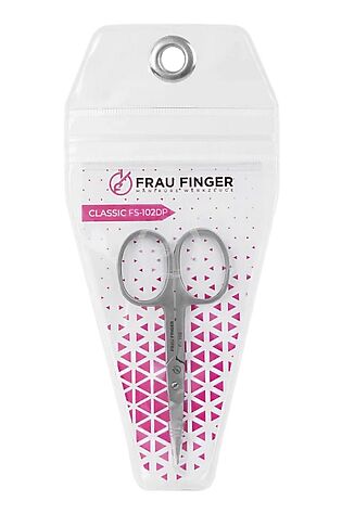 KRISTALLER Frau Finger Ножницы маникюрные для ногтей изогнутые / Classic FS-102DP, матовые, ручная заточка, 9 см #1110189