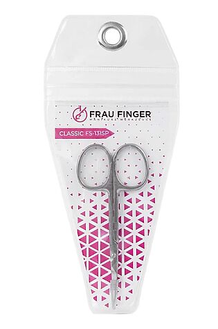 KRISTALLER Frau Finger Ножницы маникюрные для кутикулы изогнутые / Classic FS-131SP, глянцевые, ручная заточка, 10 см #1110193