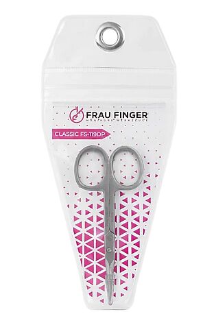 KRISTALLER Frau Finger Ножницы маникюрные для кутикулы изогнутые / Classic FS-119DP, матовые, ручная заточка, 9,5 см #1110195