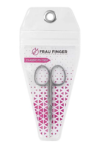 KRISTALLER Frau Finger Ножницы маникюрные для кутикулы изогнутые / Classic FS-119SP, глянцевые, ручная заточка, 9,5 см #1110197