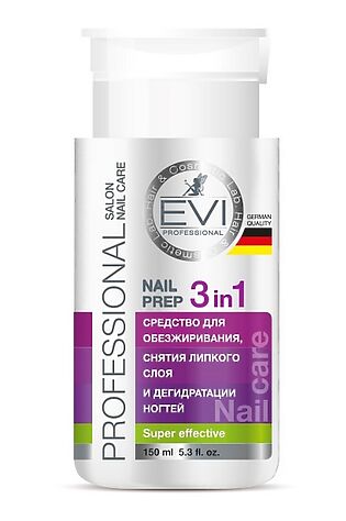KRISTALLER EVI professional Средство для обезжиривания ногтей, снятия липкого слоя и дегидратации ногтей 3 в 1, 150 мл #1110212