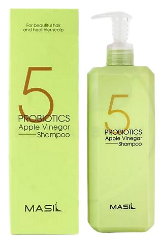 KRISTALLER Masil Шампунь для волос от перхоти с яблочным уксусом / 5 Probiotics Apple Vinegar Shampoo, 500 мл #1110225