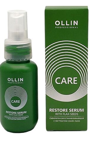 KRISTALLER Ollin Сыворотка для волос восстанавливающая с экстрактом семян льна / Restore Serum with Flax Seeds, 50 мл #1110247