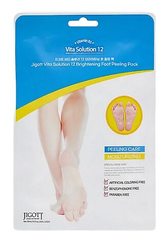 KRISTALLER Jigott Отшелушивающие пилинг-носочки с осветляющим эффектом / Vita Solution 12 Brightening Foot Peeling Pack, 30 мл #1110257