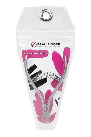 KRISTALLER Frau Finger Кусачки маникюрные для кутикулы / Classic FN-206/7DP, спиральная пружина, ручная заточка, 7 мм #1110273