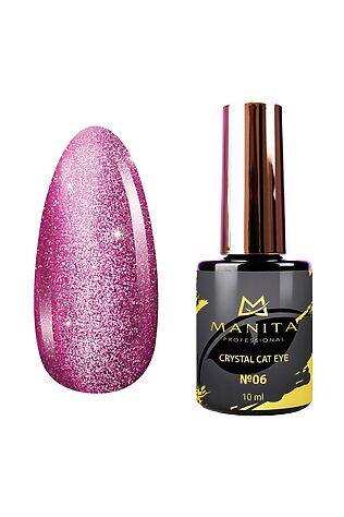 KRISTALLER Manita Professional Гель-лак для ногтей с эффектом кошачьего глаза / Crystal Cat Eye №06, 10 мл #1110328