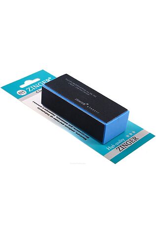 KRISTALLER Zinger Бафик для шлифовки ногтей 4-х сторонний / Classic EK-102, 150/180/220/320 грит, черно-синий #1110374