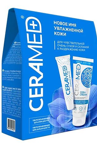 KRISTALLER Ceramed Подарочный набор: крем для рук, бальзам для губ / Rich Hydration, 75 мл x 2, 13 мл x 2 #1110409