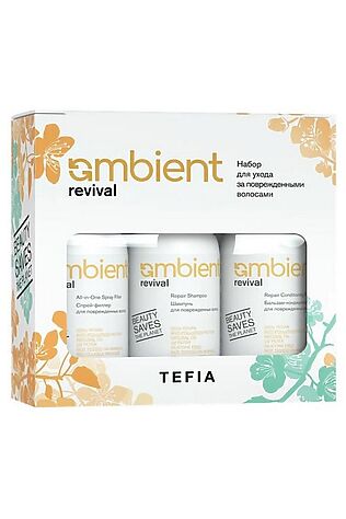 KRISTALLER TEFIA Ambient Набор для ухода за поврежденными волосами / Revival Damage Hair Care Kit, 250 мл x 3 #1110437