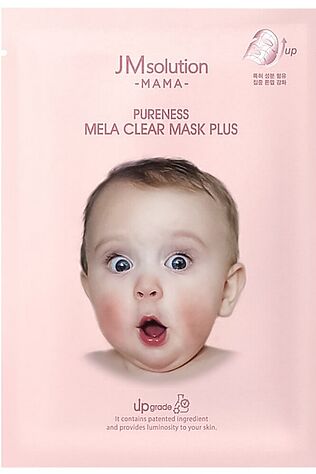 KRISTALLER Jmsolution Маска тканевая для лица гипоаллергенная осветляющая / Mama Pureness Mela Clear Mask Plus, 30 мл #1110497