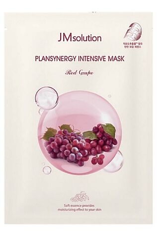 KRISTALLER Jmsolution Тканевая маска для лица укрепляющая с красным виноградом / Plansynergy Intensive Mask Red Grape, 30 мл #1110506