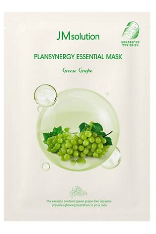 KRISTALLER Jmsolution Тканевая маска для лица ревитализирующая с зелёным виноградом / Plansynergy Essential Mask Green Grape, 30 мл #1110509