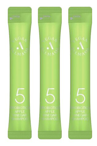 KRISTALLER AllMasil Шампунь для волос с яблочным уксусом / 5 Probiotics Apple Vinegar Shampoo Stick Pouch, 20 шт. х 8 мл #1110546