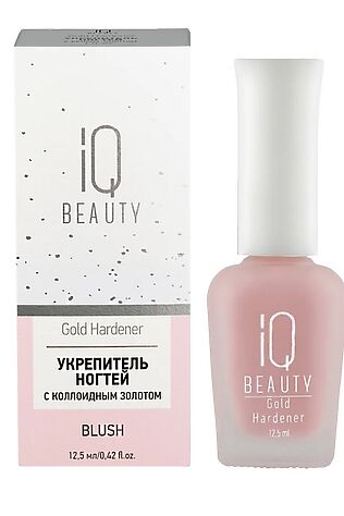 KRISTALLER IQ Beauty Укрепитель для ногтей с коллоидным золотом / Gold Hardener Blush, 12,5 мл #1110597