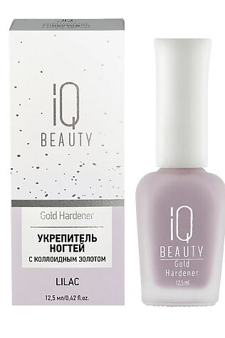 KRISTALLER IQ Beauty Укрепитель для ногтей с коллоидным золотом / Gold Hardener Lilac, 12,5 мл #1110598