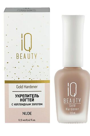 KRISTALLER IQ Beauty Укрепитель для ногтей с коллоидным золотом / Gold Hardener Nude, 12,5 мл #1110599
