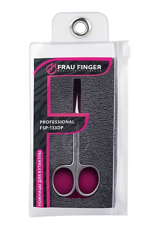 KRISTALLER Frau Finger Ножницы маникюрные для кутикулы изогнутые / Professional FSP-133DP, матовые, ручная заточка, 9,5 см #1110652