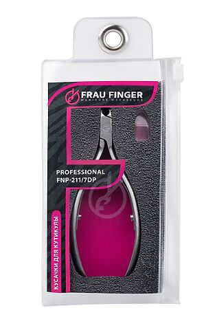 KRISTALLER Frau Finger Кусачки маникюрные для кутикулы / Professional FNP-211/7DP, двойная пружина, ручная заточка, 7 мм #1110658