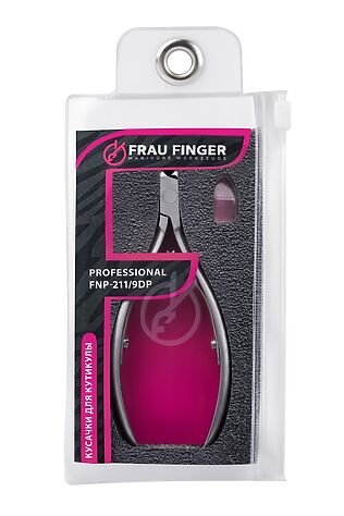 KRISTALLER Frau Finger Кусачки маникюрные для кутикулы / Professional FNP-211/9DP, двойная пружина, ручная заточка, 9 мм #1110659