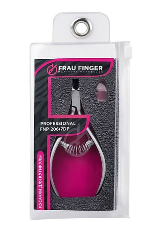 KRISTALLER Frau Finger Кусачки маникюрные для кутикулы / Professional FNP-206/7DP, спиральная пружина, ручная заточка, 7 мм #1110661