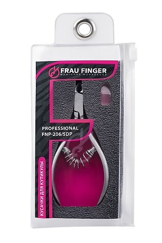 KRISTALLER Frau Finger Кусачки маникюрные для кутикулы / Professional FNP-206/5DP, спиральная пружина, ручная заточка, 5 мм #1110662