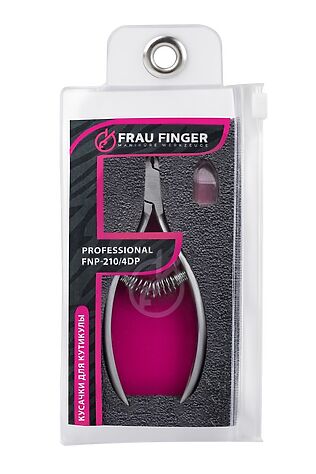 KRISTALLER Frau Finger Кусачки маникюрные для кутикулы / Professional FNP-210/4DP, спиральная пружина, ручная заточка, 4 мм #1110663