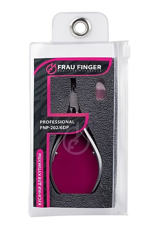 KRISTALLER Frau Finger Кусачки маникюрные для кутикулы / Professional FNP-202/6DP, двойная пружина, ручная заточка, 6 мм #1110664