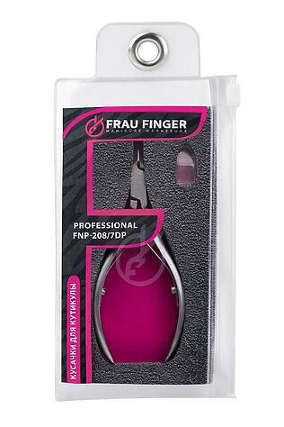 KRISTALLER Frau Finger Кусачки маникюрные для кутикулы / Professional FNP-208/7DP, двойная пружина, ручная заточка, 7 мм #1110665
