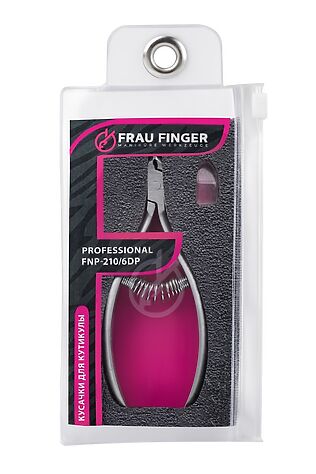 KRISTALLER Frau Finger Кусачки маникюрные для кутикулы / Professional FNP-210/6DP, спиральная пружина, ручная заточка, 6 мм #1110666