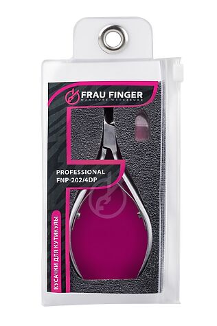 KRISTALLER Frau Finger Кусачки маникюрные для кутикулы / Professional FNP-202/4DP, двойная пружина, ручная заточка, 4 мм #1110667