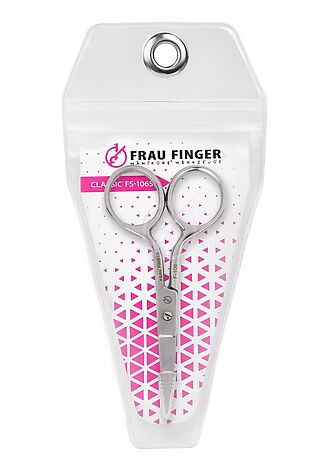 KRISTALLER Frau Finger Ножницы маникюрные для ногтей изогнутые / Classic FS-106SP, глянцевые, ручная заточка, 9 см #1110682