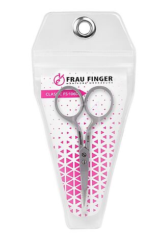 KRISTALLER Frau Finger Ножницы маникюрные для ногтей изогнутые / Classic FS-106DP, матовые, ручная заточка, 9 см #1110686
