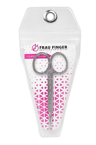 KRISTALLER Frau Finger Ножницы маникюрные для кутикулы изогнутые / Classic FS-118DP, матовые, ручная заточка, 10 см #1110688