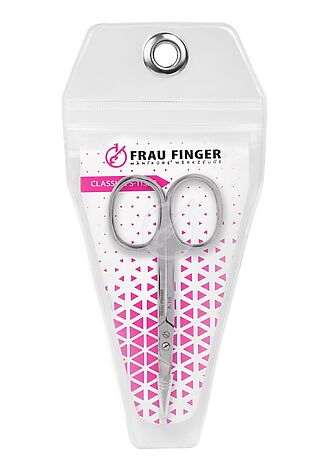KRISTALLER Frau Finger Ножницы маникюрные для ногтей изогнутые / Classic FS-113SP, глянцевые, ручная заточка, 9 см #1110692