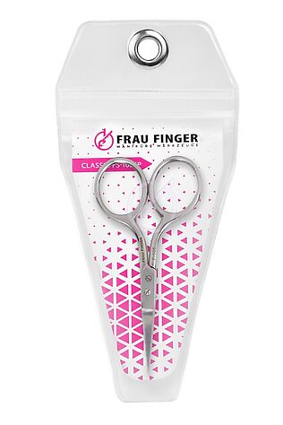 KRISTALLER Frau Finger Ножницы маникюрные для ногтей прямые / Classic FS-105SP, глянцевые, ручная заточка, 9 см #1110697