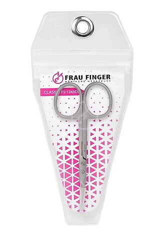 KRISTALLER Frau Finger Ножницы маникюрные для кутикулы изогнутые / Classic FS-1243DP, матовые, ручная заточка, 10 см #1110701
