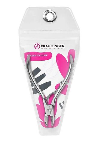 KRISTALLER Frau Finger Кусачки педикюрные для ногтей / Classic FN-215SP, глянцевые, ручная заточка, 10,5 см #1110707