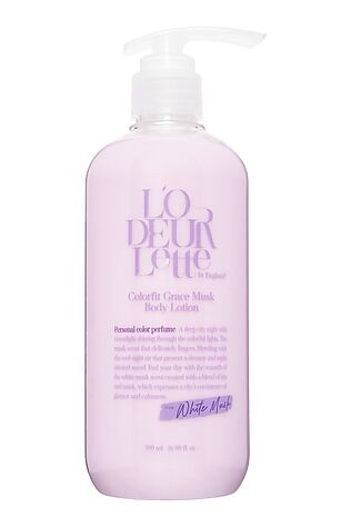 KRISTALLER LODEURLETTE Парфюмированный лосьон для тела с ароматом белого мускуса / In England Colorfit Grace Musk Body Lotion, 500 мл #1110737