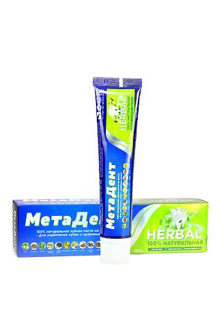 KRISTALLER MetaDent Зубная паста: крепкие зубы, здоровые десна, защита / Herbal, вкус трав, 100 г #1111432