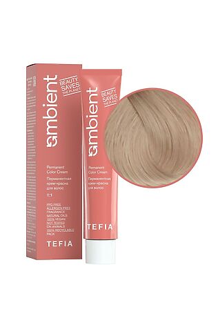 KRISTALLER TEFIA  Ambient 10.00 Перманентная крем-краска для волос / Экстра светлый блондин интенсивный натуральный, 60 мл #1112394