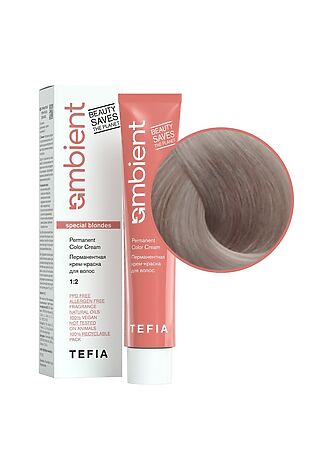KRISTALLER TEFIA  Ambient 1017 Перманентная крем-краска для волос / Специальный блондин пепельно-фиолетовый, 60 мл #1112410