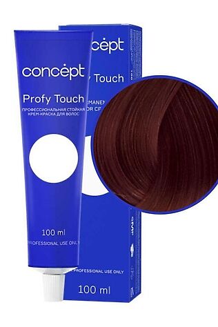 KRISTALLER Concept Profy Touch 7.48 Профессиональный крем-краситель для волос, медно-фиолетовый русый, 100 мл #1114345