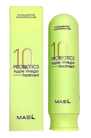 KRISTALLER Masil Бальзам-маска для волос от перхоти с яблочным уксусом / 10 Probiotics Apple Vinegar Treatment, 300 мл #1114473