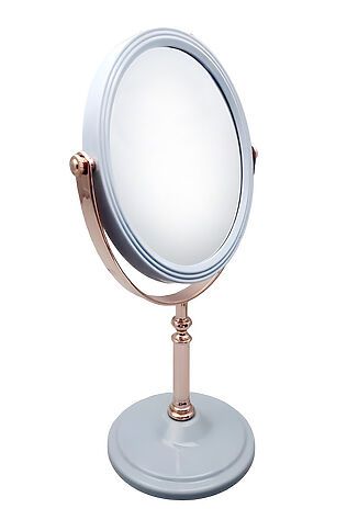 KRISTALLER Rama Rose Зеркало косметическое двустороннее настольное K475, овальное, 16,5 x 19,7 см #1118365