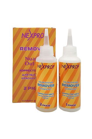 KRISTALLER Nexprof Смывка краски для волос профессиональная / Remover Nuance Out 2 Phase, 125 мл x 2 #1119367