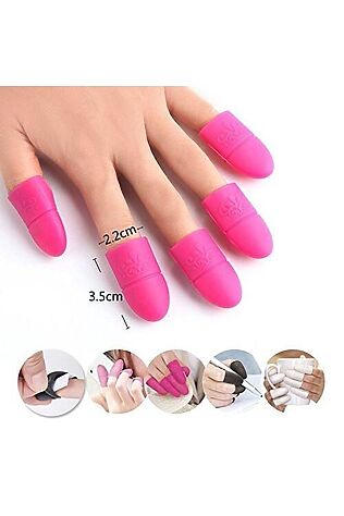 KRISTALLER Nail Art Силиконовые колпачки для снятия гель-лака. #1119391